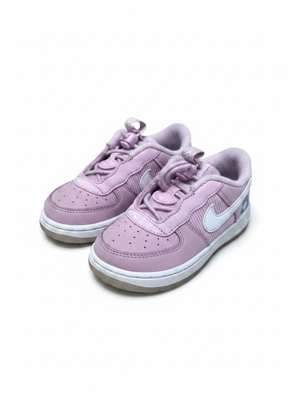 Girls Nike Pink w white swoosh and purple flower